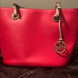 Red Michael Kors purse